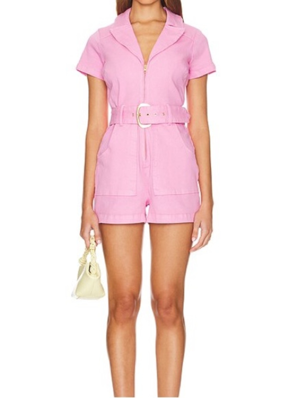 Show Me Your Mumu Outlaw Pink Belted Romper